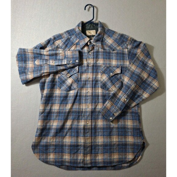 Pendleton High Grade Western Wear Shirt Women's XL Wool Pearl Snap Vintage 70s - Picture 2 of 9